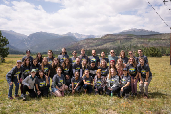 Group of people in the mountains